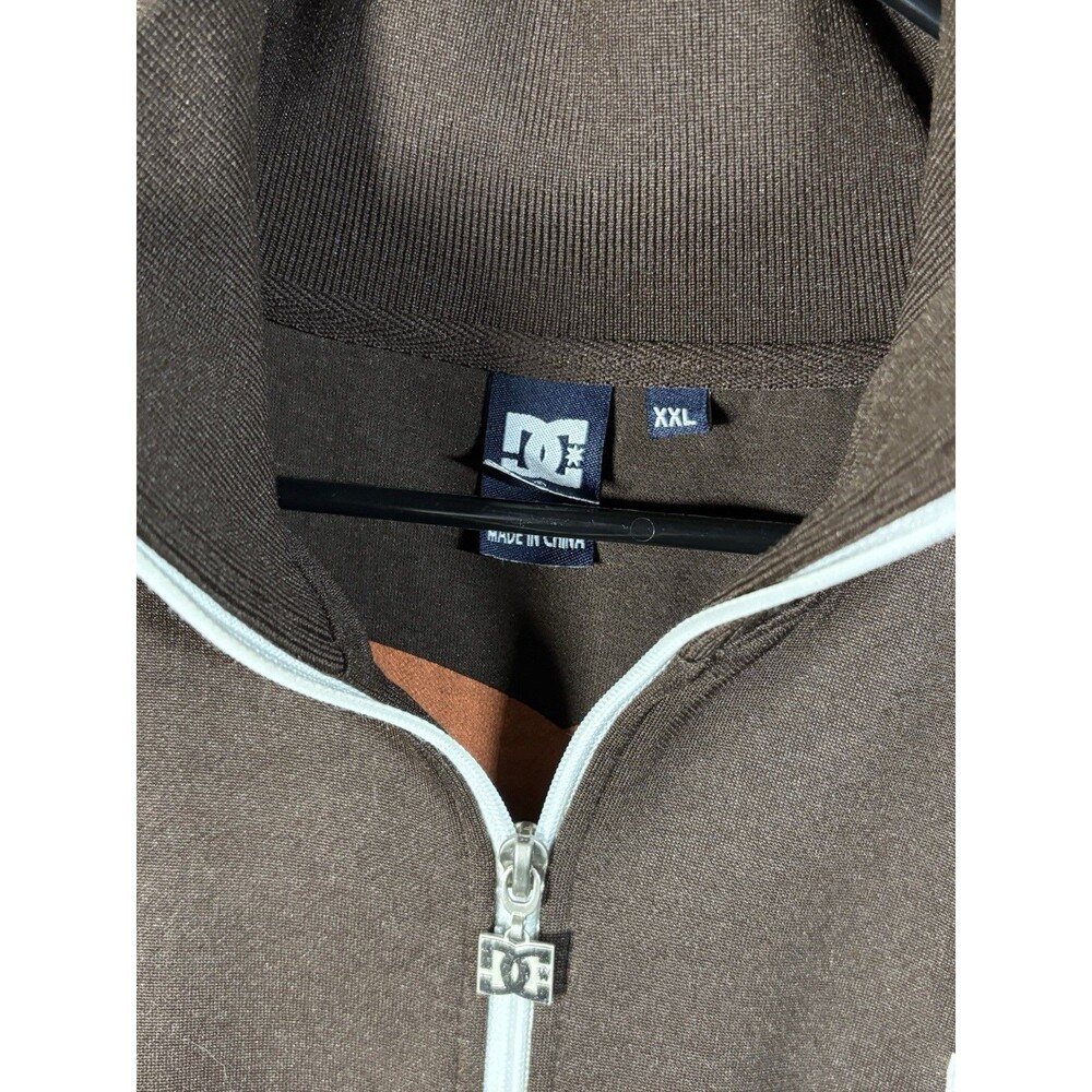Vintage Y2k DC Shoes Track Jacket Skater Skateboarding Brown Graphic Sz XXL - Picture 5 of 9